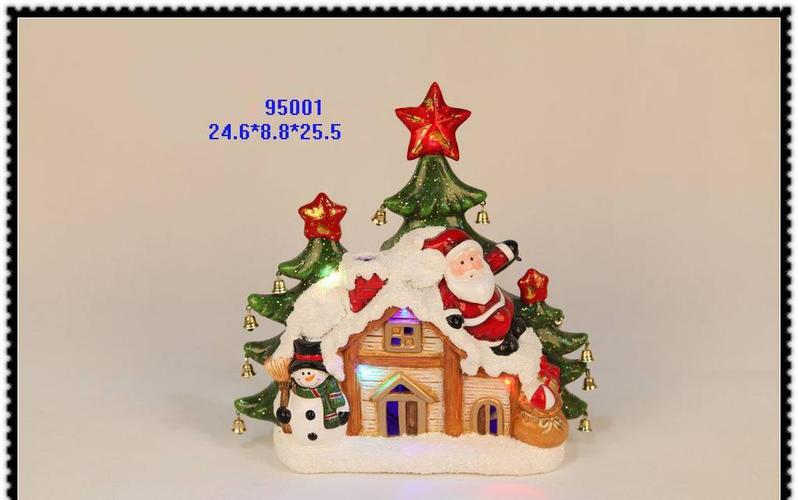 陶瓷圣诞房子 led灯房子 雪人房子 工艺礼品图片_高清图_细节图-德化